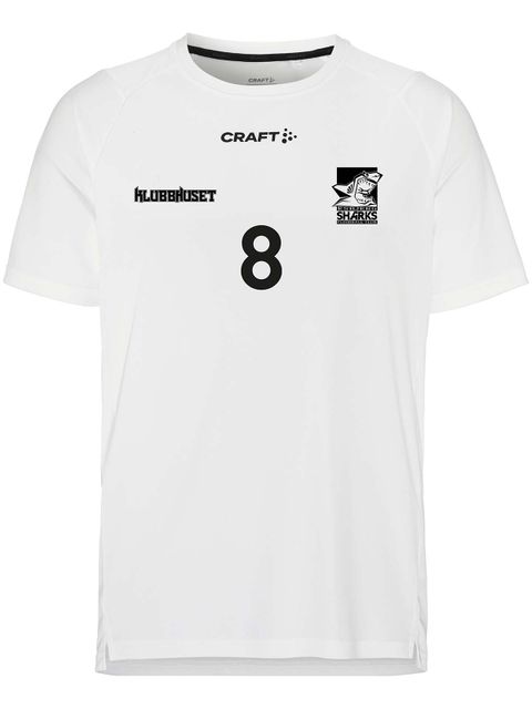 Craft T-shirt RUSH 2.0, White (Esbjerg Sharks)